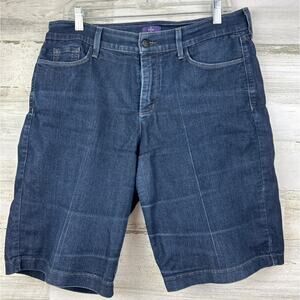 Not Your Daughters Jeans women 12 bermuda blue jean shorts stretch lightweight